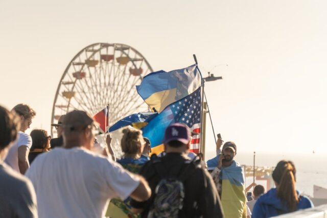 Occasion and Festival USA vibrant summer crowd