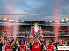 Arsenal Win Premier League Champions for First Time in 22 Years Arsenal Premier League champions trophy lift Emirates Stadium 2026