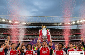 Arsenal Win Premier League Champions for First Time in 22 Years Arsenal Premier League champions trophy lift Emirates Stadium 2026