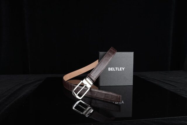 Best gift ideas for cowboy belt lovers - hand-tooled leather Western belt with silver buckle