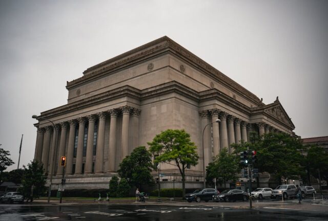 DOJ building Washington DC IRS settlement Trump audit ban May 2026
