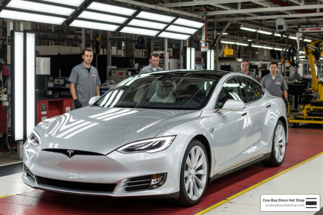 Final Tesla Model S rolls off the production line at Fremont Factory
