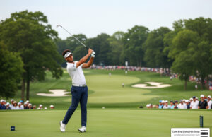 All About Garrick Higgo’s Two-Stroke PGA Penalty Garrick Higgo on the first tee at Aronimink 2026 PGA Championship