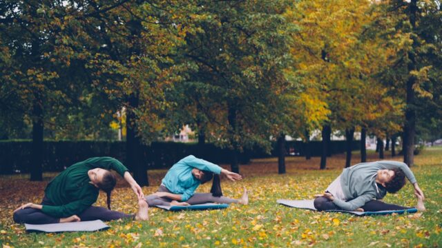 Health and balanced lifestyle with outdoor activity and nutritious food