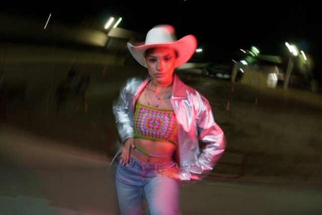 disco cowboy hat at Coachella festival 2026