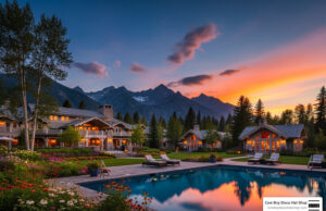The 2026 Hot List: 10 Defining American Luxury Resorts American luxury resort at sunset with mountain backdrop