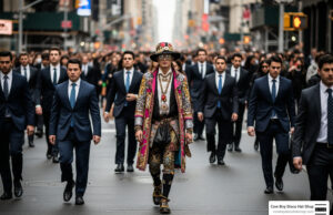 The Complete Guide to The Style Paradox The Style Paradox looking unique in a mass-produced world crowded city street same outfits