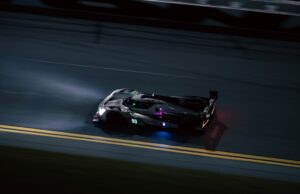 The Hypercar Horizon: Next-Gen Speed futuristic hypercar on a neon-lit track