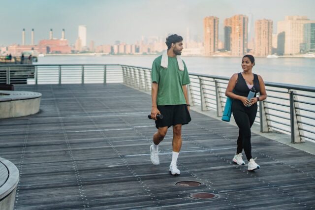 lifestyle and wellness insurance professional using wearable device to track health metrics