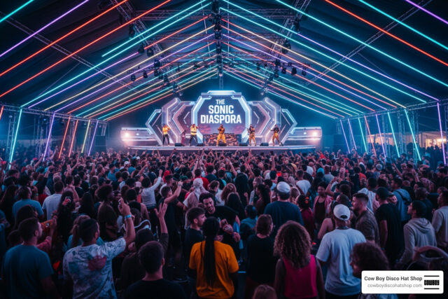 The Sonic Diaspora global beats festival crowd neon lights Afrobeats 2026