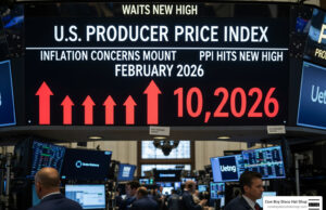 US Producer Prices Survival Guide: Biggest Gain in 4 Years US producer prices inflation surge February 2026 stock market ticker