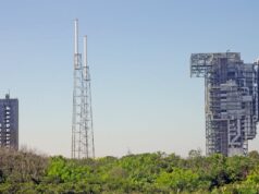 Vega C Launches Landmark Space Weather Mission Vega C rocket on launch pad at Europe's Spaceport