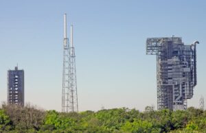 Vega C Launches Landmark Space Weather Mission Vega C rocket on launch pad at Europe's Spaceport