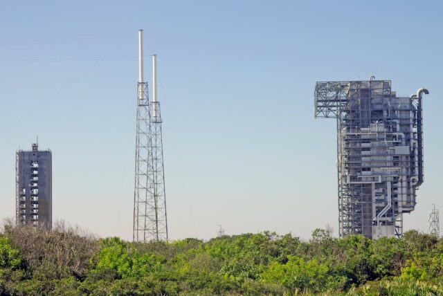 Vega C rocket on launch pad at Europe's Spaceport