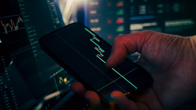 Finance stock ticker digital market data