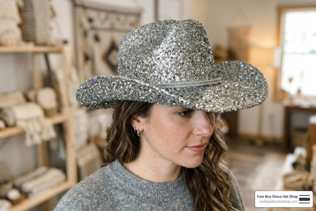 glitter cowgirl hat